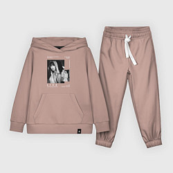 Костюм хлопковый детский Lisa Blackpink, цвет: пыльно-розовый