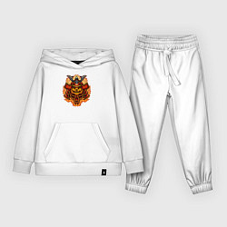 Костюм хлопковый детский Огненный самурай, цвет: белый