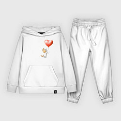 Детский костюм Милый котенок с шариком сердечком