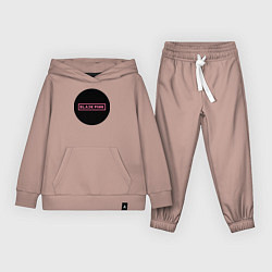 Костюм хлопковый детский Blackpink logotype - group of South Korea, цвет: пыльно-розовый