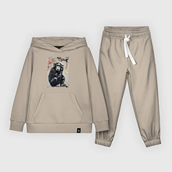 Костюм хлопковый детский Style monkey, цвет: миндальный