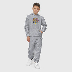 Костюм хлопковый детский Весенняя девчонка, цвет: меланж — фото 2