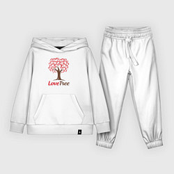 Костюм хлопковый детский Дерево любви, цвет: белый