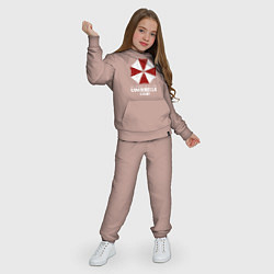 Костюм хлопковый детский Umbrella corporation logo, цвет: пыльно-розовый — фото 2