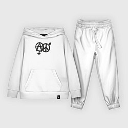 Костюм хлопковый детский Anarchy peace, цвет: белый