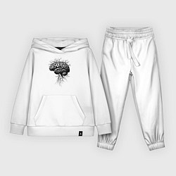 Костюм хлопковый детский Мозг-дерево, цвет: белый