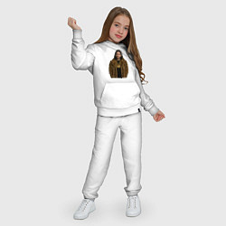 Костюм хлопковый детский Bones в шубе, цвет: белый — фото 2