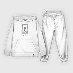 Костюм хлопковый детский Аянами Рей в paint окне, цвет: белый