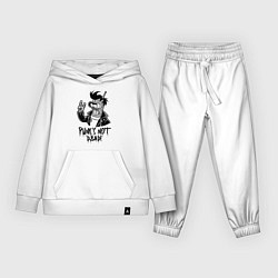 Костюм хлопковый детский Bender - punks not dead motto, цвет: белый