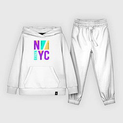 Костюм хлопковый детский Районы в городе Нью-Йорк, цвет: белый
