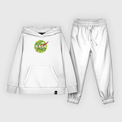 Костюм хлопковый детский NASA Rick and Morty, цвет: белый