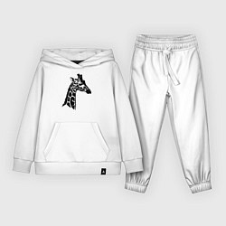 Костюм хлопковый детский Стилизованный жираф, цвет: белый