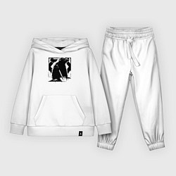 Костюм хлопковый детский Крот с ножом, цвет: белый