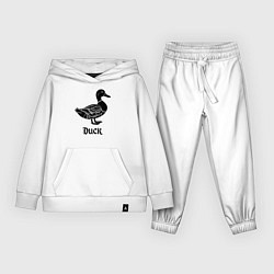 Костюм хлопковый детский Утка в готическом стиле, цвет: белый