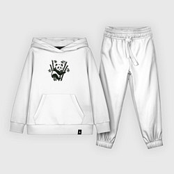 Костюм хлопковый детский Бамбуковый медведь, цвет: белый