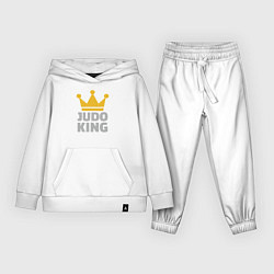 Костюм хлопковый детский Judo king, цвет: белый