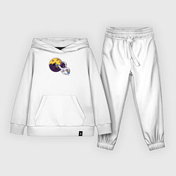 Костюм хлопковый детский Сырная луна, цвет: белый