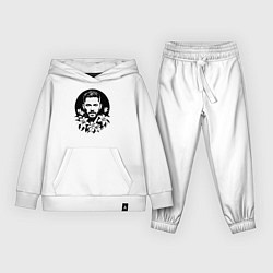 Костюм хлопковый детский Том Харди в цветочном обрамлении, цвет: белый