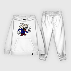 Костюм хлопковый детский Мультипликационный персонаж, цвет: белый