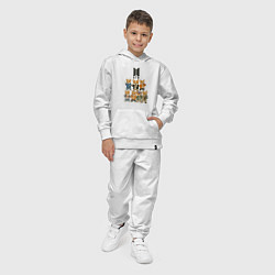 Костюм хлопковый детский BTS группа из корги, цвет: белый — фото 2