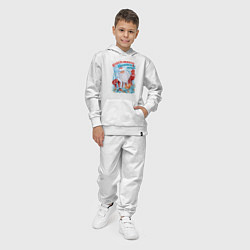 Костюм хлопковый детский Счастливого Нового года, цвет: белый — фото 2