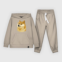 Костюм хлопковый детский Doge, цвет: миндальный