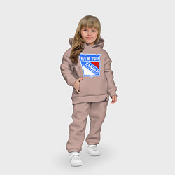 Детский костюм оверсайз New York Rangers, цвет: пыльно-розовый — фото 2