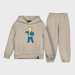 Детский костюм оверсайз Fallout Boy, цвет: миндальный