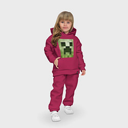 Детский костюм оверсайз Мinecraft creeper, цвет: маджента — фото 2