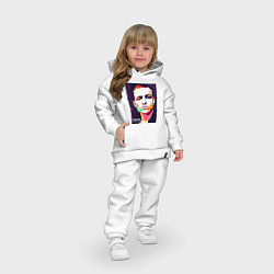 Детский костюм оверсайз Chester Bennington Art, цвет: белый — фото 2