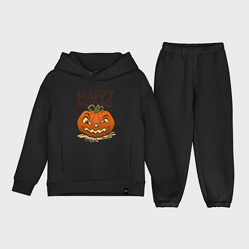 Детский костюм оверсайз Happy halloween / Черный – фото 1
