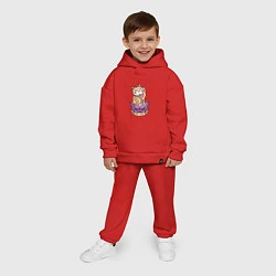 Детский костюм оверсайз Bitcoin: Stay Lucky, цвет: красный — фото 2