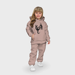 Детский костюм оверсайз Korn bones, цвет: пыльно-розовый — фото 2