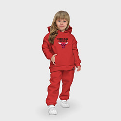 Детский костюм оверсайз Chicago Bulls, цвет: красный — фото 2