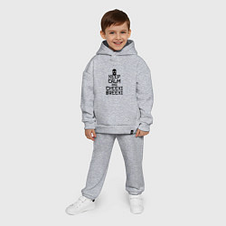 Детский костюм оверсайз Keep Calm & Cheeki Breeki, цвет: меланж — фото 2