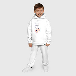 Детский костюм оверсайз Perfect Team: Player 1, цвет: белый — фото 2