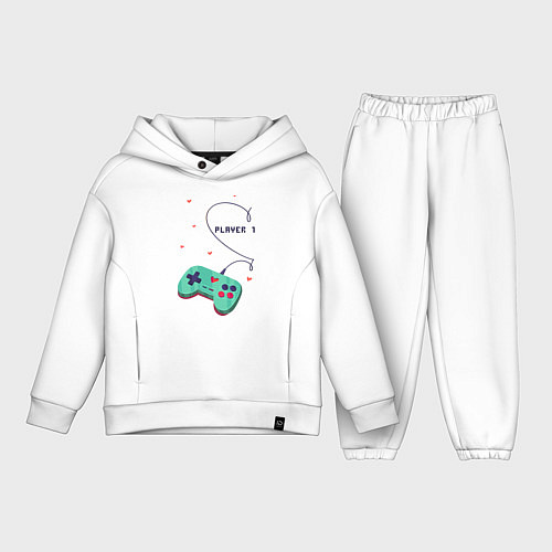 Детский костюм оверсайз Perfect Team: Player 2 / Белый – фото 1