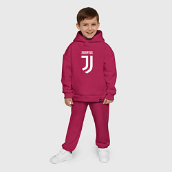 Детский костюм оверсайз FC Juventus, цвет: маджента — фото 2