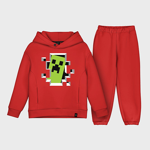 Детский костюм оверсайз Crash Minecraft / Красный – фото 1