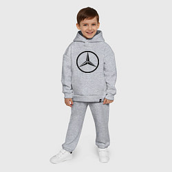 Детский костюм оверсайз Mercedes-Benz logo, цвет: меланж — фото 2