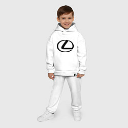 Детский костюм оверсайз Logo lexus, цвет: белый — фото 2
