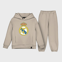 Детский костюм оверсайз Real Madrid FC, цвет: миндальный