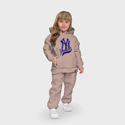 Детский костюм оверсайз NY - Yankees, цвет: пыльно-розовый — фото 2
