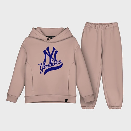 Детский костюм оверсайз NY - Yankees / Пыльно-розовый – фото 1