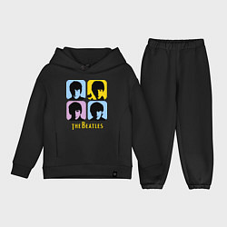 Детский костюм оверсайз The Beatles: pop-art, цвет: черный
