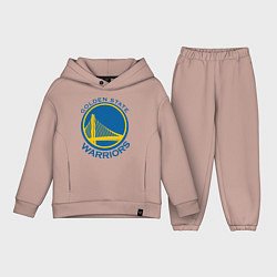 Детский костюм оверсайз Golden state Warriors, цвет: пыльно-розовый