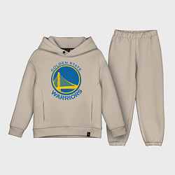 Детский костюм оверсайз Golden state Warriors, цвет: миндальный