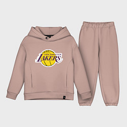 Детский костюм оверсайз LA Lakers, цвет: пыльно-розовый