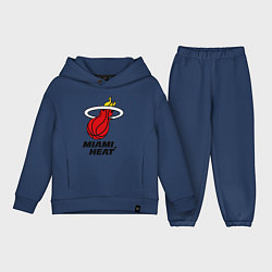 Детский костюм оверсайз Miami Heat-logo, цвет: тёмно-синий
