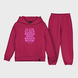 Детский костюм оверсайз Click Clack Black Pink, цвет: маджента